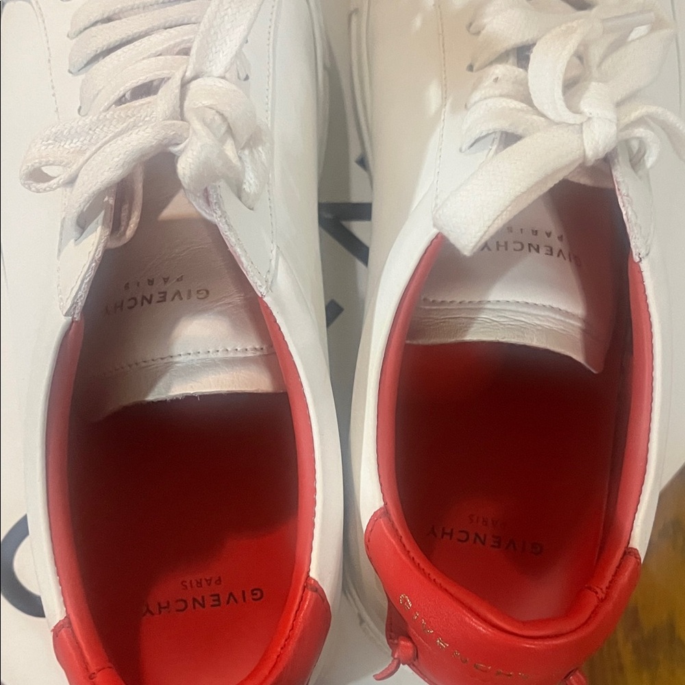 Givenchy White and Red Women's Sneakers - Picture 8 of 8